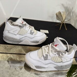 Nike Air Jordan 4 Retro White Oreo Grey toddler